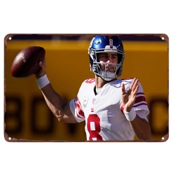 New York Giants Aluminum Sign 12x8 Inch Daniel Jones 002