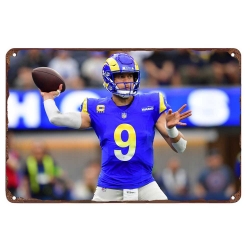 Los Angeles Rams Aluminum Sign 12x8 Inch Matthew Stafford 003