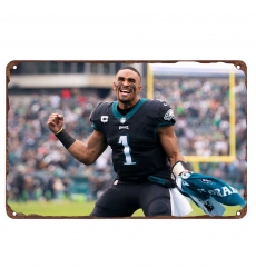 Philadelphia Eagles Aluminum Sign 12x8 Inch Jalen Hurts 006