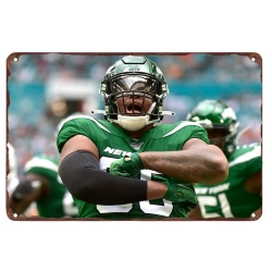 New York Jets Aluminum Sign 12x8 Inch Quinnen Williams 001