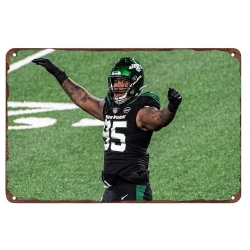 New York Jets Aluminum Sign 12x8 Inch Quinnen Williams 002