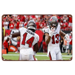 Tampa Bay Buccaneers Aluminum Sign 12x8 Inch Chris Godwin 001