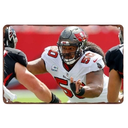 Tampa Bay Buccaneers Aluminum Sign 12x8 Inch Vita Vea 001