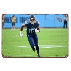 Tennessee Titans Aluminum Sign 12x8 Inch Treylon Burks 001