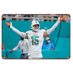 Miami Dolphins Aluminum Sign 12x8 Inch Jaelan Phillips 003