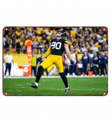 Pittsburgh Steelers Aluminum Sign 12x8 Inch T.J. Watt 010