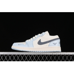 AIR JORDAN 1 LOW WHITE GREY BLUE WG8850 012