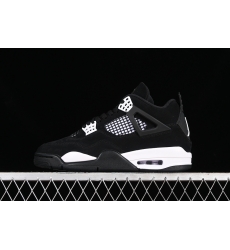 AIR JORDAN 4 RETRO WHITE THUNDER BLACK WHITE BLACK