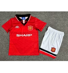 Youth Retro Soccer Jerseys Manchester United F.C. Red 94 96