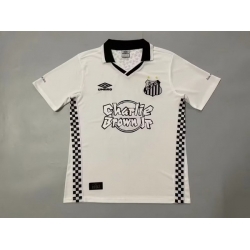 Men 2024 2025 Soccer Jersey Santos White