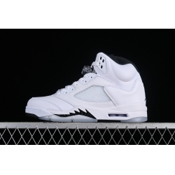 AIR JORDAN 5 RETRO BLACK WHITE SAIL METALLIC SILVER DD0587 110