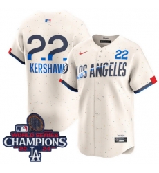 Men Nike Los Angeles Dodgers Clayton Kershaw #22 Ice Cream 2024 World Series Champions Stitched MLB Jersey