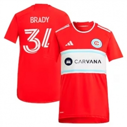 Men Chicago Fire Chris Brady 2024 25 Home Replica Red