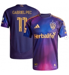 Mens LA Galaxy Gabriel Pec adidas Navy 2025 RIZON Authentic Player Jersey Mens LA Galaxy Gabriel Pec adidas Navy 2025 RIZON Authentic Player Jersey