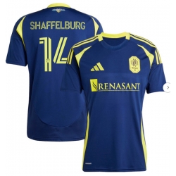 Mens Nashville SC Jacob Shaffelburg adidas Navy 2025 The Heart of Nashville Kit Replica Player Jersey