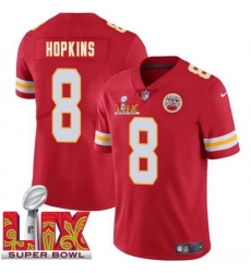 Men Kansas City Chiefs DeAndre Hopkins #8 Red 2024 2025 Super Bowl LIX F U S E Stitched Jersey