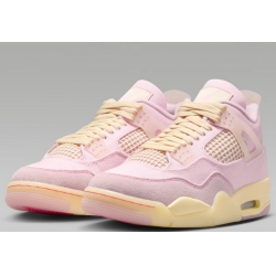 Men Air Jordan 4 Retro Pearl Pink And Iced Carmine Shoes