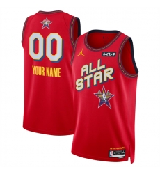 Men 2025 All Star Active Player Custom Red Stitched Basketball Jersey