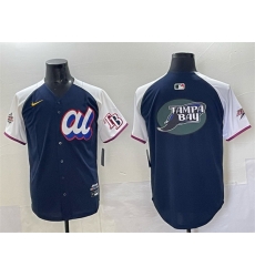 Men American League Tampa Bay Rays Team Big Logo Navy Alternate 2025 All Star Edition Limited Stitched Baseball Jersey