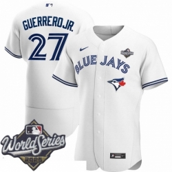 Men Toronto Blue Jays 27 Vladimir Guerrero Jr Men Nike White Home 2020 Flex Base Player MLB Jersey