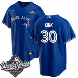 Men Toronto Blue Jays 30 Alejandro Kirk Royal Cool Base Stitched Jersey