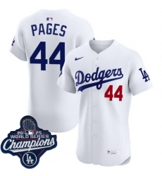 Men Los Angeles Dodgers 44 Andy Pages Cool Base 2025 World Champions Stitched Baseball Jersey White Men Los Angeles Dodgers 44 Andy Pages Cool Base 2025 World Champions Stitched Baseball Jersey White