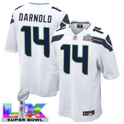Men Women Youth Seattle Seahawks #14 Sam Darnold 2025 2026 Super Bowl LX F U S E Stitched NFL Jersey White
