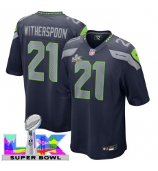 Men Women Youth Seattle Seahawks #21 Devon Witherspoon 2025 2026 Super Bowl LX F U S E Stitched NFL Jersey Blue Men Women Youth Seattle Seahawks #21 Devon Witherspoon 2025 2026 Super Bowl LX F U S E Stitched NFL Jersey Blue