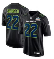 Rashid Shaheed Seattle Seahawks Nike Super Bowl LX Patch Carbon Fashion Game Jersey Black Rashid Shaheed Seattle Seahawks Nike Super Bowl LX Patch Carbon Fashion Game Jersey Black