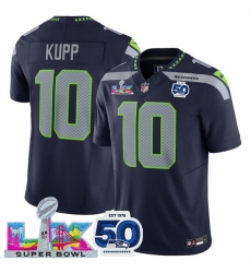 Youth Seattle Seahawks 10 Cooper Kupp Navy 2025 F U S E Super Bowl LX Patch And 50th Season Patch Vapor Limited Stitched Football Jersey Youth Seattle Seahawks 10 Cooper Kupp Navy 2025 F U S E Super Bowl LX Patch And 50th Season Patch Vapor Limited Stitched Football Jersey