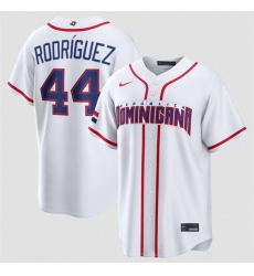 Men Dominican Republic Baseball 44 Julio Rodr%C3%ADguez White 2026 World Baseball Classic Home Stadium Stitched Jersey Men Dominican Republic Baseball 44 Julio Rodr%C3%ADguez White 2026 World Baseball Classic Home Stadium Stitched Jersey