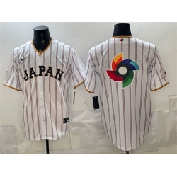 Men Japan Baseball White 2026 World Baseball Classic Big Logo Home Stadium Stitched Jersey