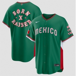 Men Mexico Baseball Born x Raised Green 2026 World Baseball Classic Stadium Stitched Jersey