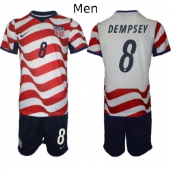 USA FIFA World Cup 2026 Soccer Red Home Jersey Clint Dempsey #8