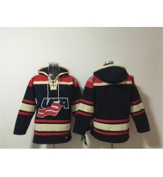 Men Team USA Black Ageless Must Have Lace Up Pullover Hoodie