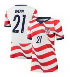 Women 21Timothy Weah USMNT 2026 Stadium Replica Jersey   4