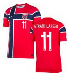 Women 11 Norway Jorgen Strand Larsen Home Stadium Replica 1 Women 11 Norway Jorgen Strand Larsen Home Stadium Replica 1