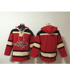 Men Washington Capitals Blank Red Ageless Must Have Lace Up Pullover Hoodie Men Washington Capitals Blank Red Ageless Must Have Lace Up Pullover Hoodie