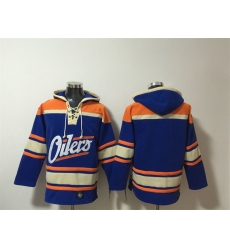 Men Edmonton Oilers 29 Leon Draisaitl Blue Lace Up Pullover Hoodie Men Edmonton Oilers 29 Leon Draisaitl Blue Lace Up Pullover Hoodie