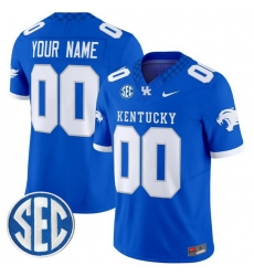 Custom Men Kentucky Wildcats Royal Vapor Limited Stitched Jersey