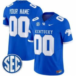 Custom Men Kentucky Wildcats Royal Vapor Limited Stitched Jersey