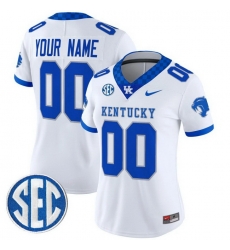 Custom Women Kentucky Wildcats White Vapor Limited Stitched Jersey